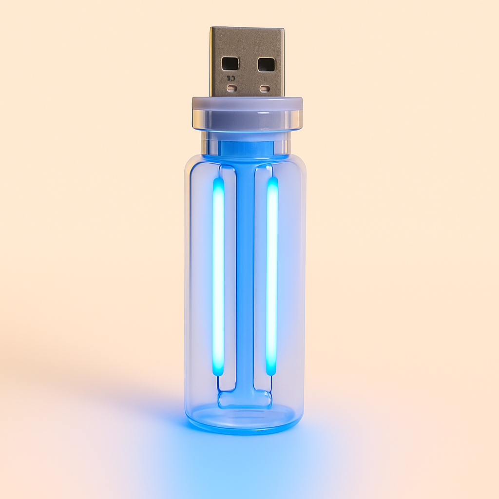 Ночник USB LED Ретро Синий (29473004) - фото 1 Ночник USB LED Ретро Синий (29473004) - фото 1