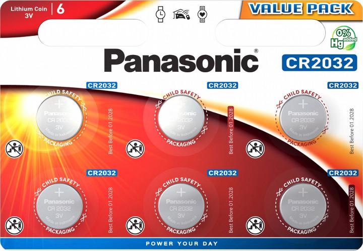 Батарейка Panasonic CR-2032 Lithium 3V 6 шт.