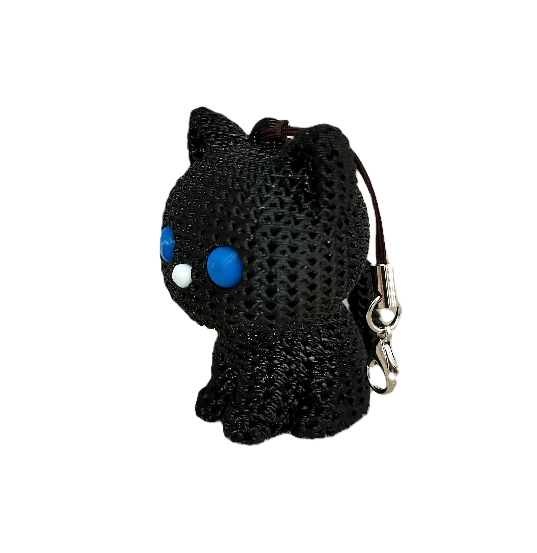 Брелок котик 38х43х50 мм Чорний (COK-12G-CHR) Брелок котик 38х43х50 мм Чорний (COK-12G-CHR)