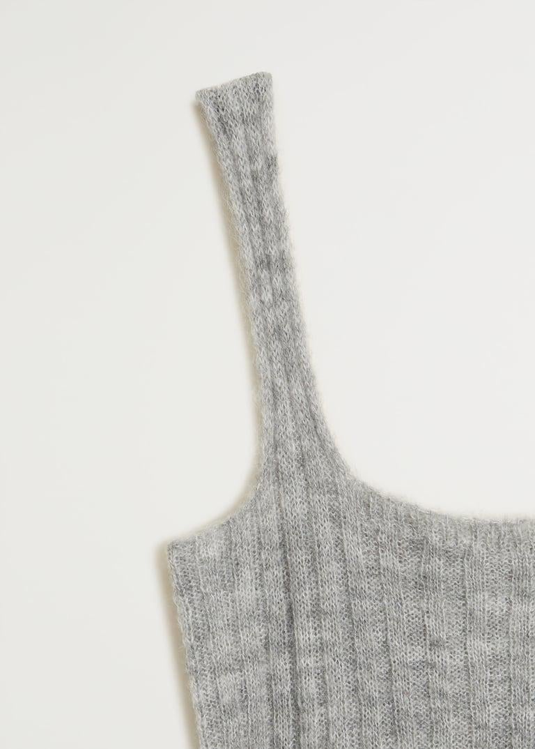 Майка женская Mango M Серый (9865057) - фото 6 Майка женская Mango M Серый (9865057) - фото 6