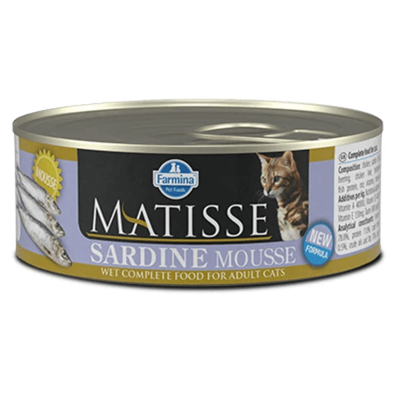 Корм вологий Farmina Matisse Cat Mousse Sardine для дорослих котів з сардиною 85 г (2998381571)