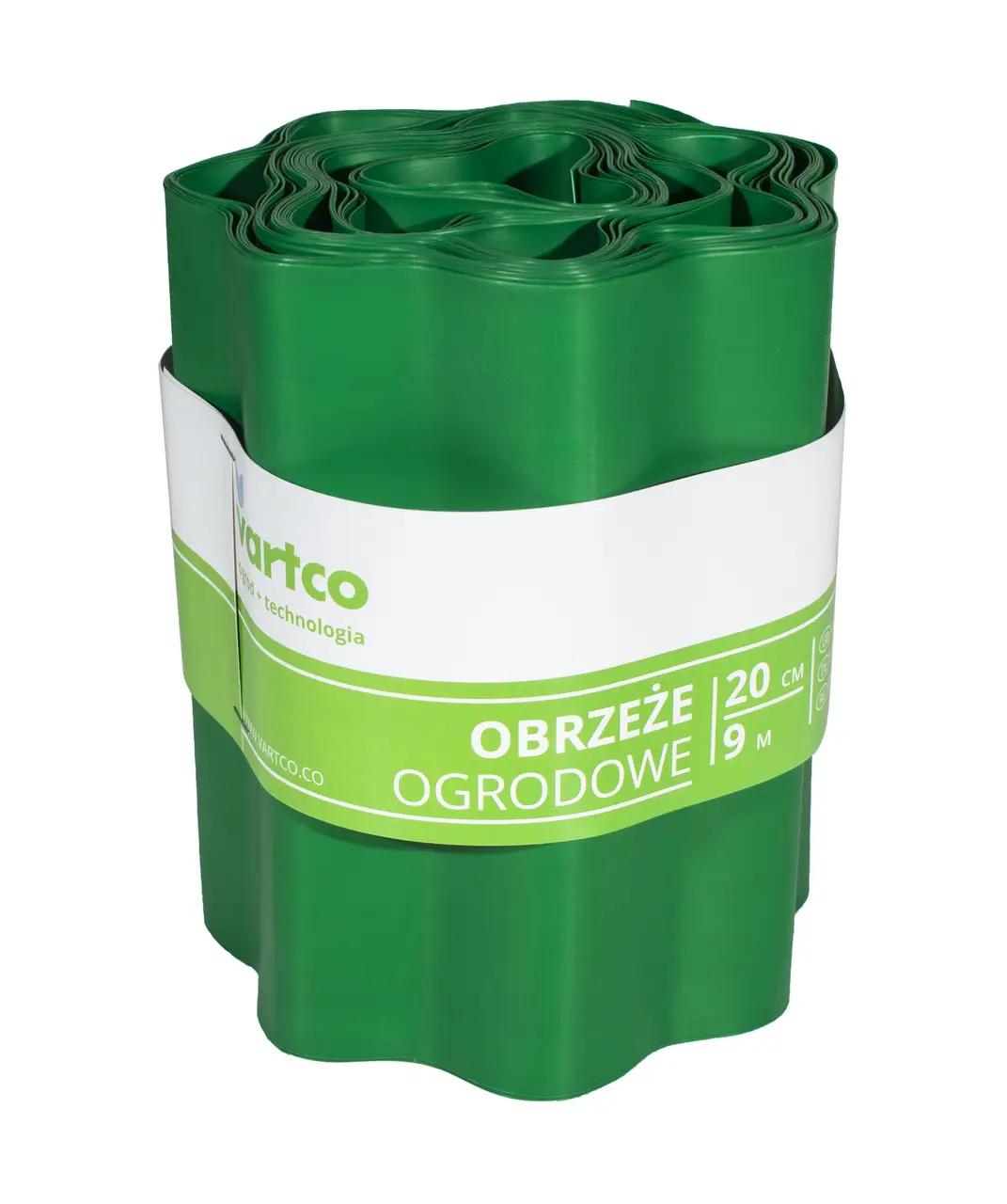 Бордюрна стрічка Vartco пластикова 20 см 9 м Зелений (bl209gr) Бордюрна стрічка Vartco пластикова 20 см 9 м Зелений (bl209gr)