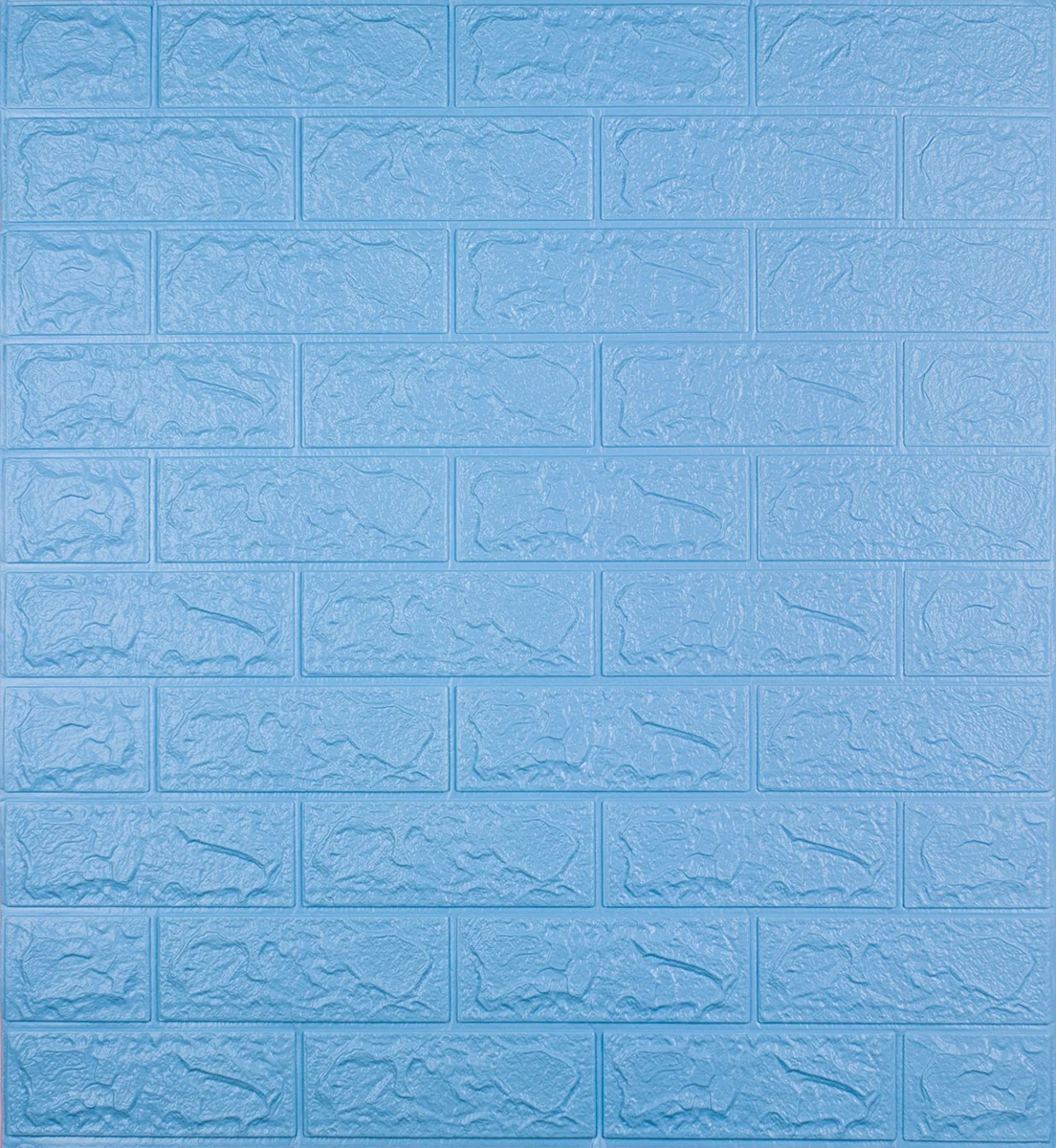 Самоклеюча 3D панель Sticker Wall декоративна під цеглу 700х770х5 мм Блакитний