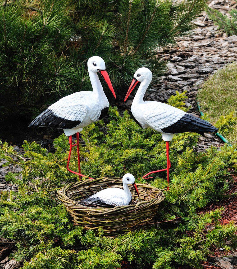 Садовая фигура Семья садовых аистов в гнезде №43 15 см (694-5cf81)