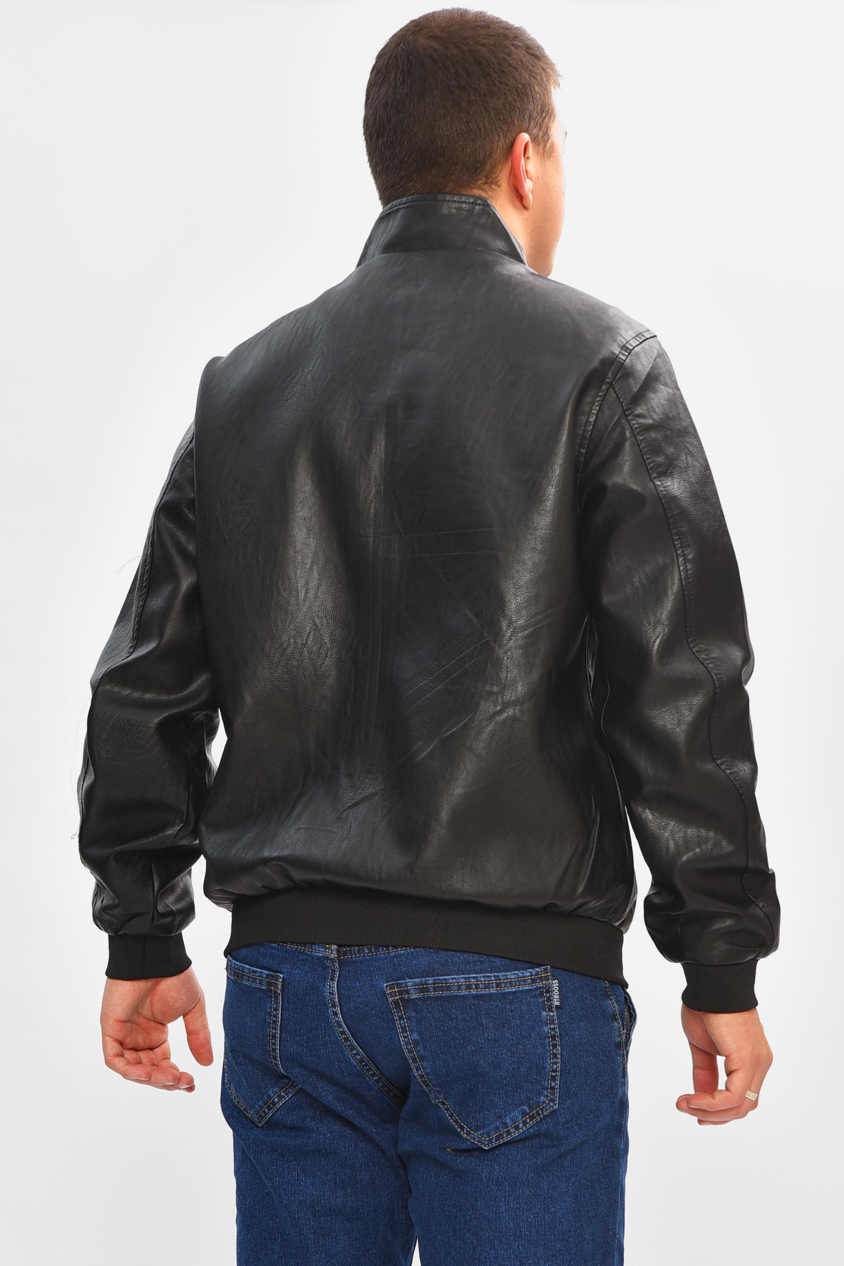 Куртка чоловіча демісезонна екошкіра 3XL Чорний (207080) - фото 3