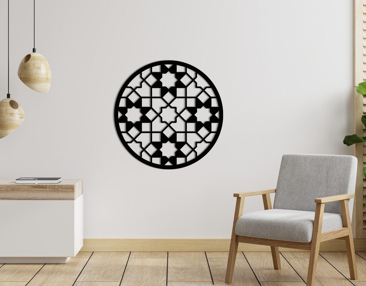 Декоративное панно на стену Upwood Decor Circle-056 49 60х60 см Black (1580607874)