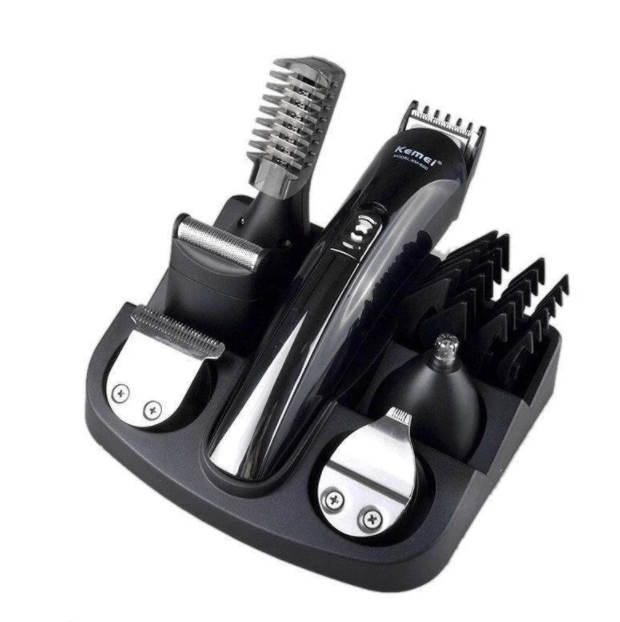Бритва-триммер для стрижки Kemei KM-600C 11in1 на подставке