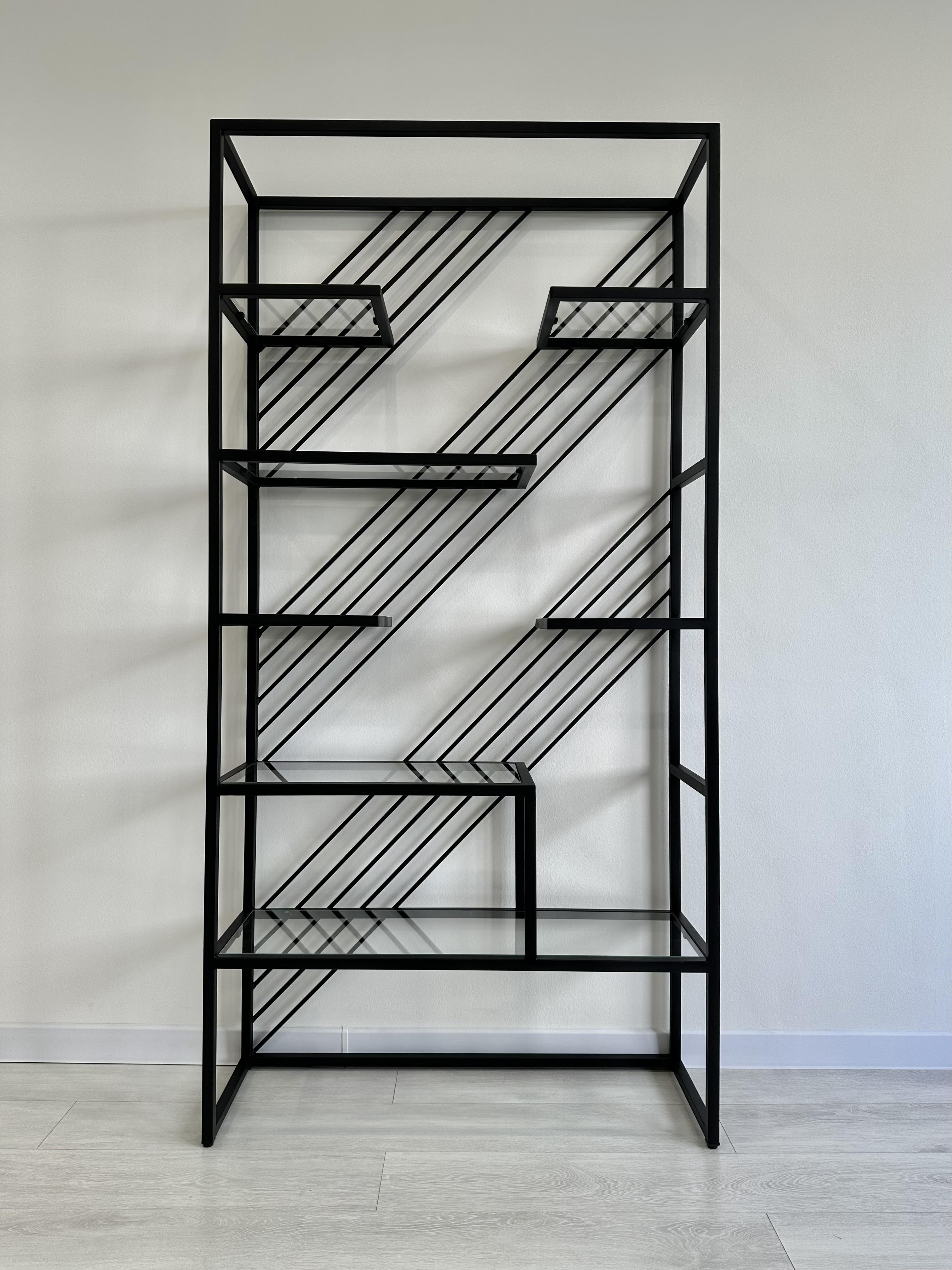 Стеллаж из металла и стекла S7-MS 1800х1200х300 мм