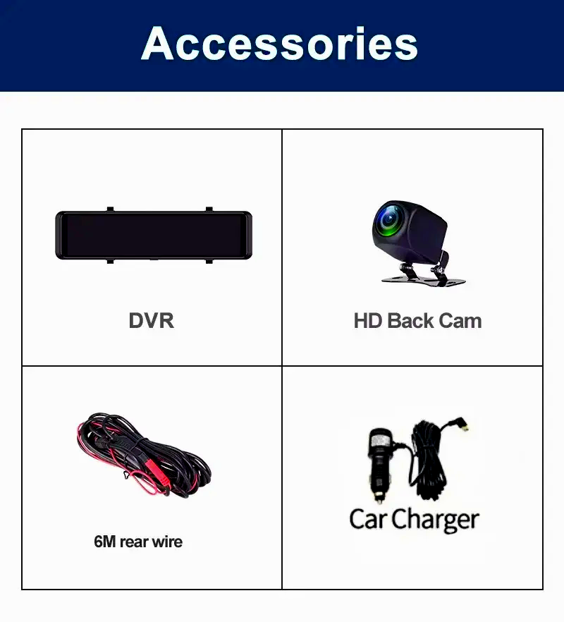 Видеорегистратор DVR C109 10,26" 2 камеры BT/FM-transmit/AUX/Android Auto/CarPlay (24240143) - фото 10