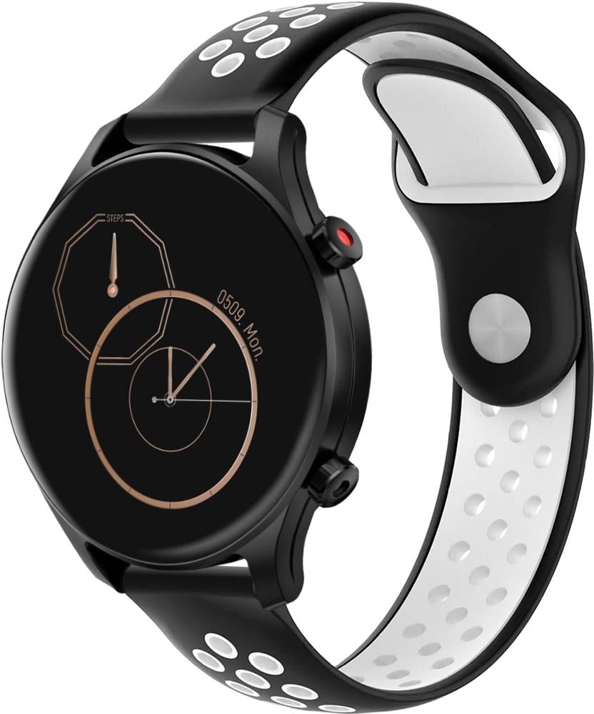 Ремінець Sport для Haylou Smart Watch Solar LS05 Black White (26158-1E) Ремінець Sport для Haylou Smart Watch Solar LS05 Black White (26158-1E)