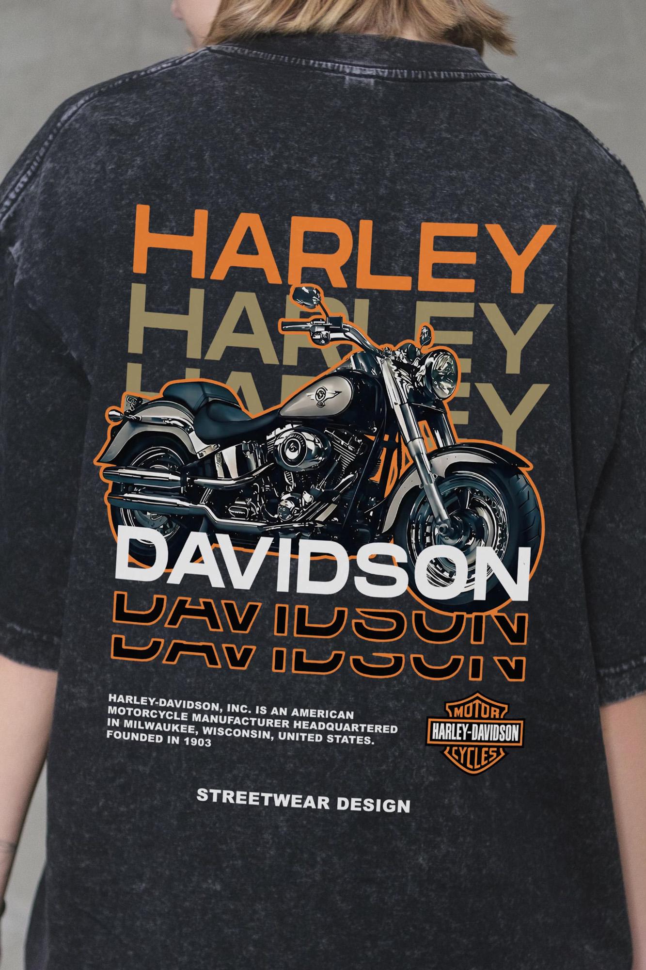 Футболка оверсайз Without Washed Harley S/M Black (S/M8056338 8056339) - фото 6