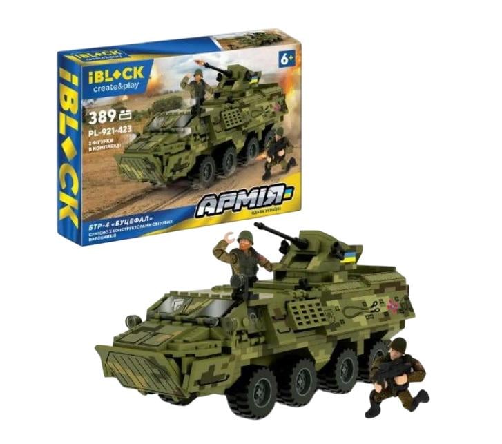 Конструктор Iblock PL-921-423 Армія 389 деталей українською мовою наліпки в комплекті