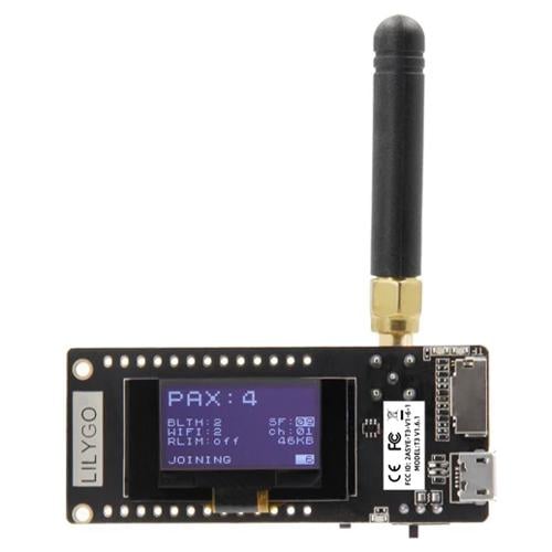 Плата розробника LILYGO TTGO LoRa32 T3 v1.6.1 ESP32 868 МГц OLED Black (957075)