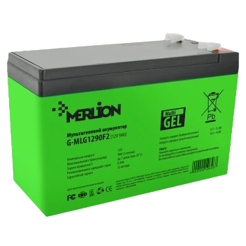 Акумуляторна батарея для ДБЖ GEL Merlion G-MLG1275F2 12V 7,5Ah F2 Зелений (632825)