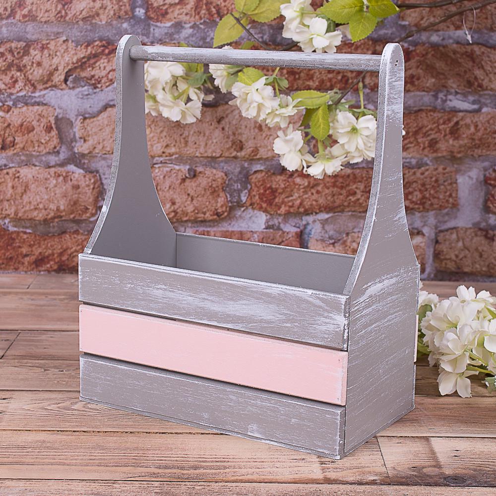 Ящик для цветов с полоской (375-1)