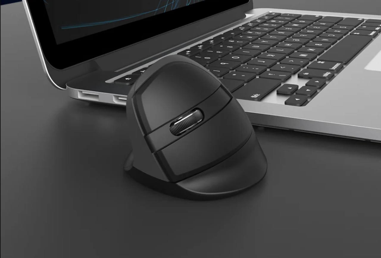 Беспроводная вертикальная мышь Delux M618Z для левши Black (12765) - фото 5 Беспроводная вертикальная мышь Delux M618Z для левши Black (12765) - фото 5