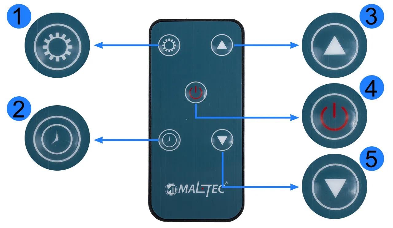 Обігрівач скляний конвекційний Maltec Eco з термостатом та пультом 2000 Вт (CH7000) - фото 11