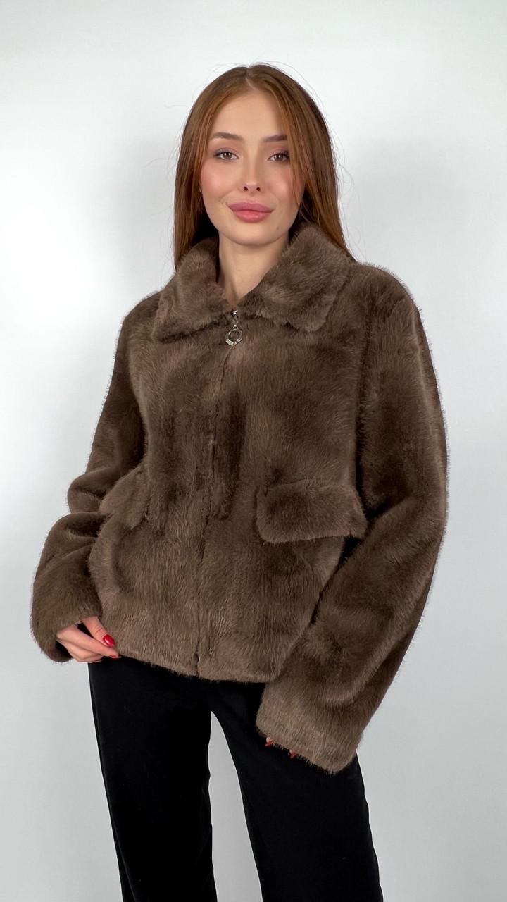 Шуба женская из эко-меха 606-01 M Черный - фото 2 Шуба женская из эко-меха 606-01 M Черный - фото 2