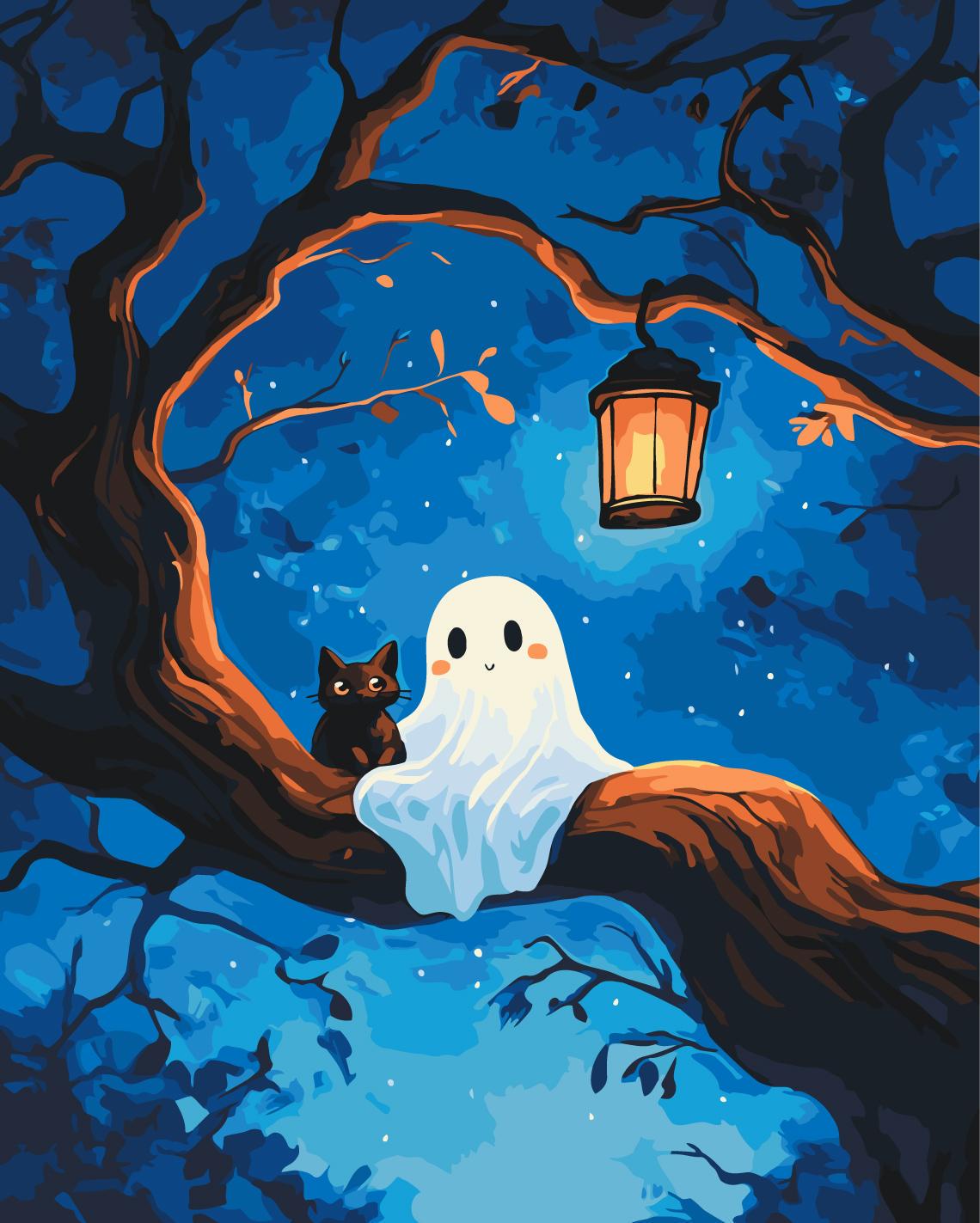 Картина по номерам Brushme Хэллоуинские друзья 40x50 см (BS54403)