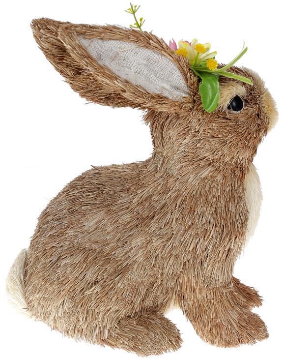 Фігура декоративна Кролик з квітами 21х13х31 см - фото 2 Фігура декоративна Кролик з квітами 21х13х31 см - фото 2