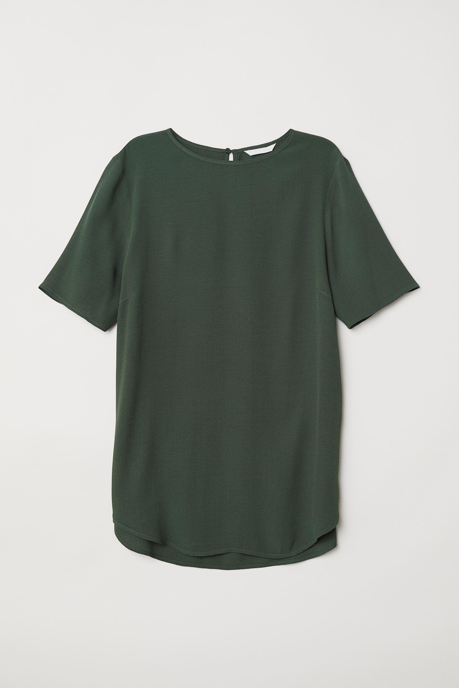 Блуза H&M р. 34 Темно-зеленый (1512684588)