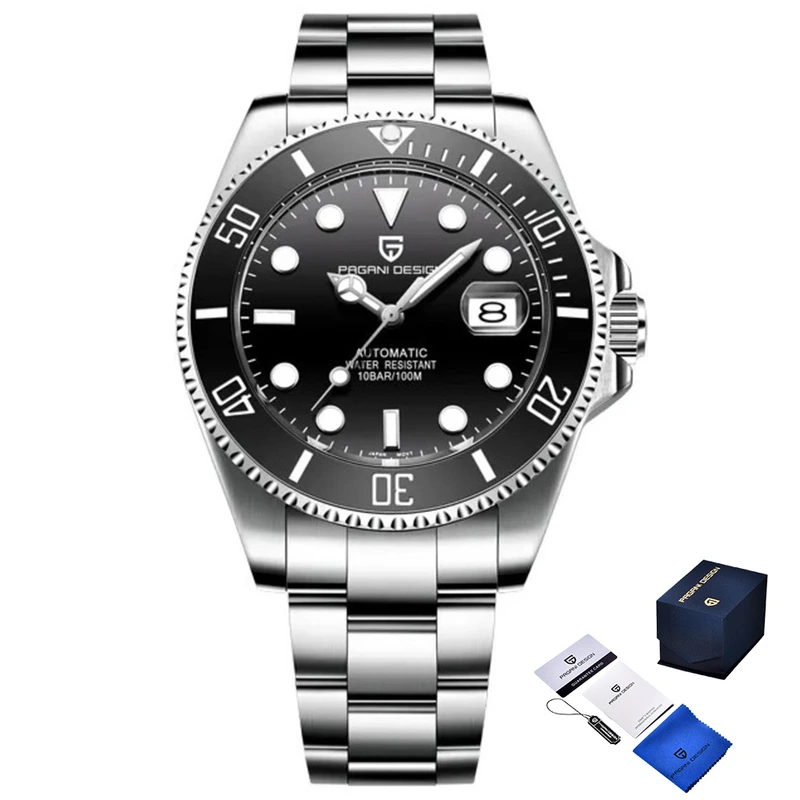 Наручний годинник Pagani Design PD-1639 Silver/Black Наручний годинник Pagani Design PD-1639 Silver/Black