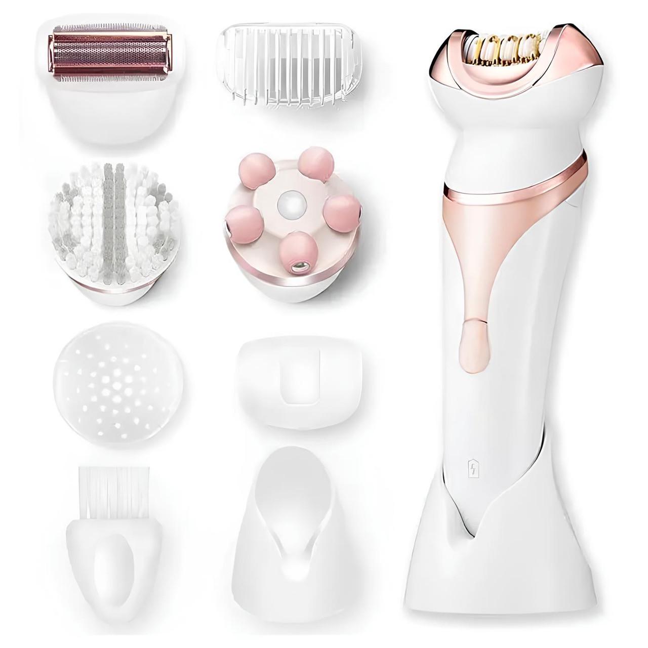 Епілятор акумуляторний DSP 80012 4в1 бритва/тример/масажер для дому (1683682688) - фото 7