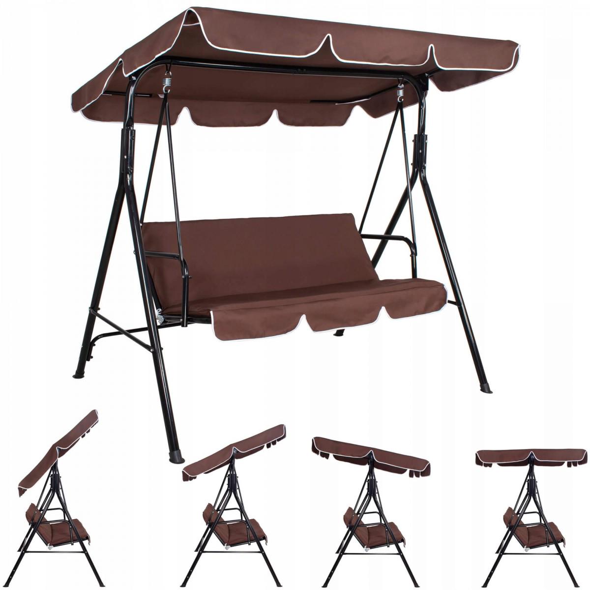 Садовые качели Springos Luna GS0018 150x170 см Коричневый (GS0018) - фото 11 Садовые качели Springos Luna GS0018 150x170 см Коричневый (GS0018) - фото 11