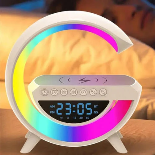 Годинник настільний G-Smart RGB BT-3401 з бездротовою зарядкою з Bluetooth-динаміком (23142423423) - фото 5