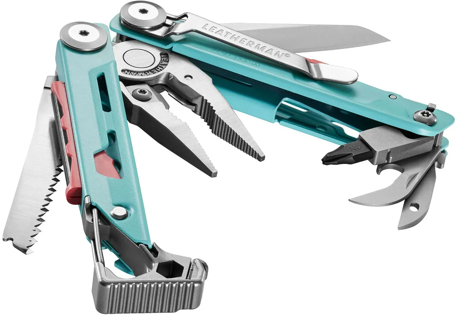 Мультитул Leatherman Signal 19 інструментів з чохлом Aqua/Silver (26258094) - фото 2