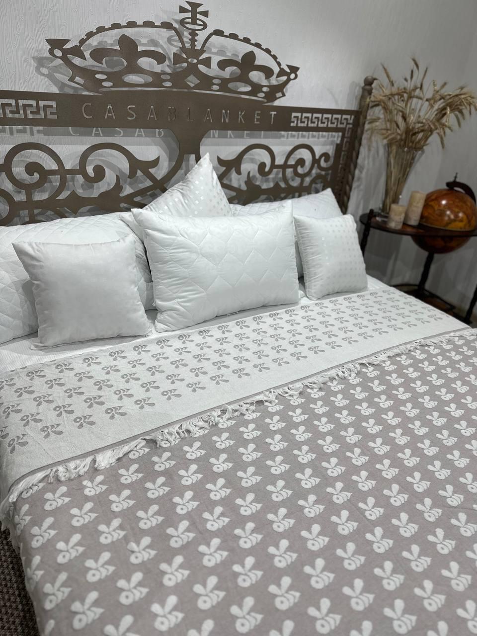 Простирадло махрове Koloco 200x230 см Бежевий - фото 3