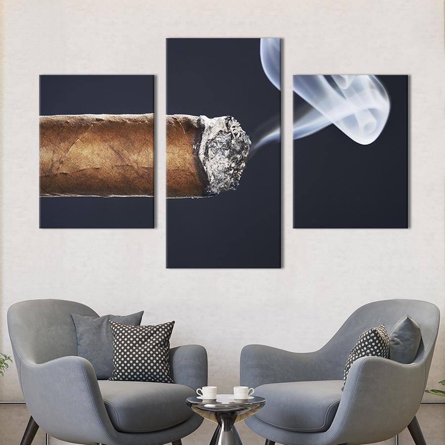 Картина для интерьера Дым кубинской сигары 96x60 см (301-32)