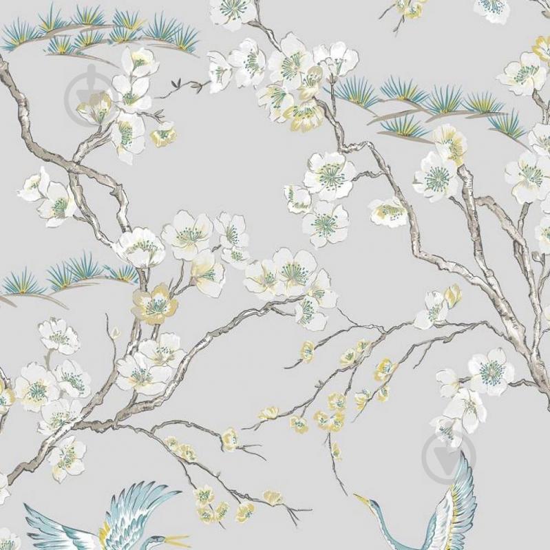 Виниловые обои на флизелиновой основе Graham Brown Kabuki 106565 0.53 х 10.05 м Серый