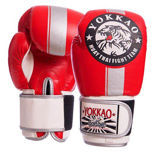 Рукавички боксерські Yokkao YK016 12 oz Червоно-сірий (37429465)