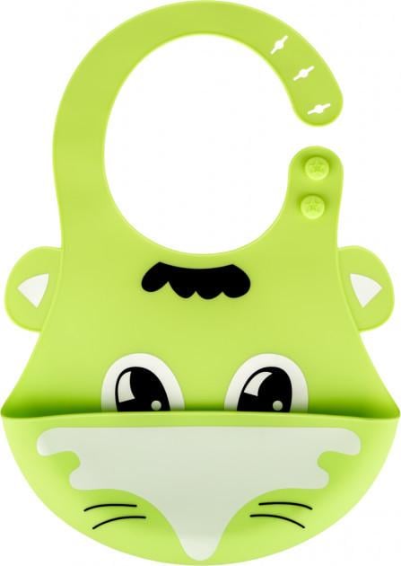 Слинявчик силіконовий 2Life 0142 c кишенькою Зелений (1073729741)