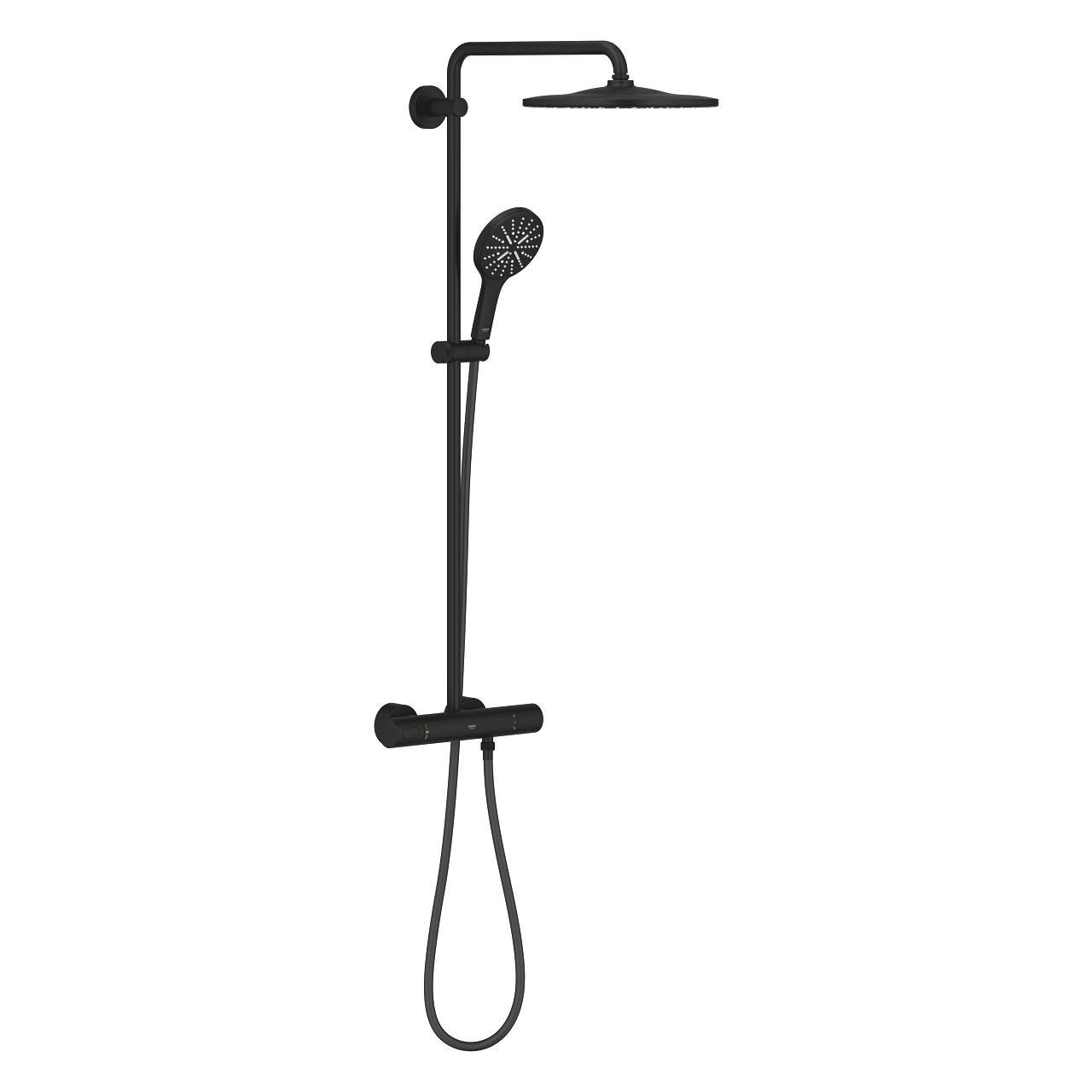 Душова система з термостатом Grohe Rainshower SmartActive 22119KF0 Чорний (170583) - фото 2