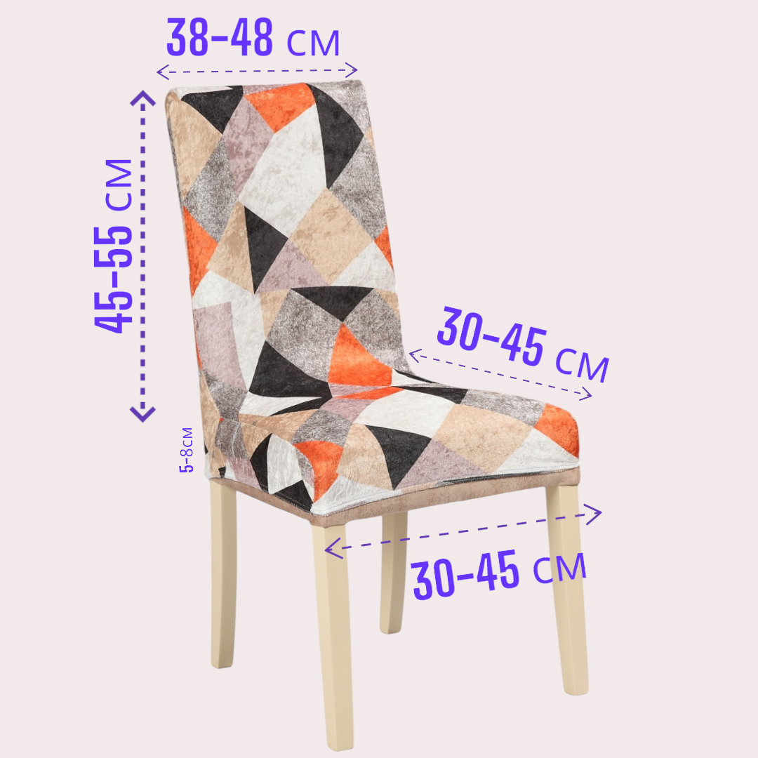 Чехол для стула Штрих универсальный натяжной со спинкой Серый (2190208442) - фото 3 Чехол для стула Штрих универсальный натяжной со спинкой Серый (2190208442) - фото 3