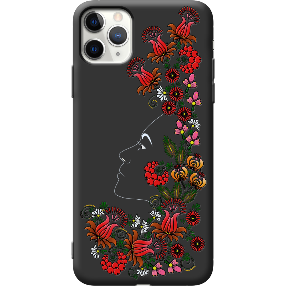 Чехол Boxface iPhone 11 Pro Max 3D Ukrainian Muse Черный силикон (38194-bk64-38278)