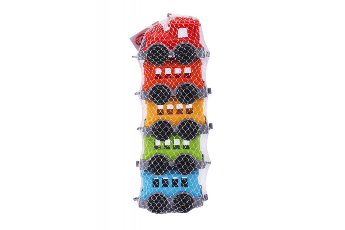 Игровой набор ТехноК Поезд с вагончиками мини (9116) - фото 5 Игровой набор ТехноК Поезд с вагончиками мини (9116) - фото 5