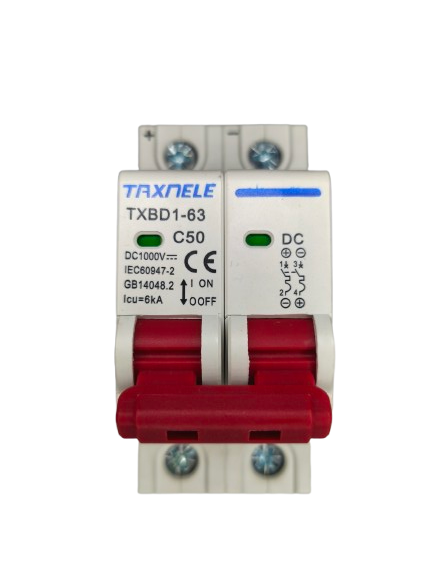 Автомат TAXNELE DC C50 2P 1000V 6kA TXBD1-63 (1206)