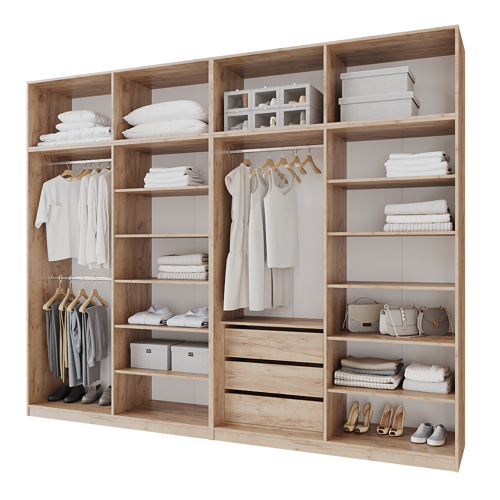 Шафа розпашна з тумбою та антресолью Меблітренд Чиназес Чита-3200.4 3200х500х2450 мм Дуб крафт золотий/Графітовий (27674913) - фото 2 Шафа розпашна з тумбою та антресолью Меблітренд Чиназес Чита-3200.4 3200х500х2450 мм Дуб крафт золотий/Графітовий (27674913) - фото 2