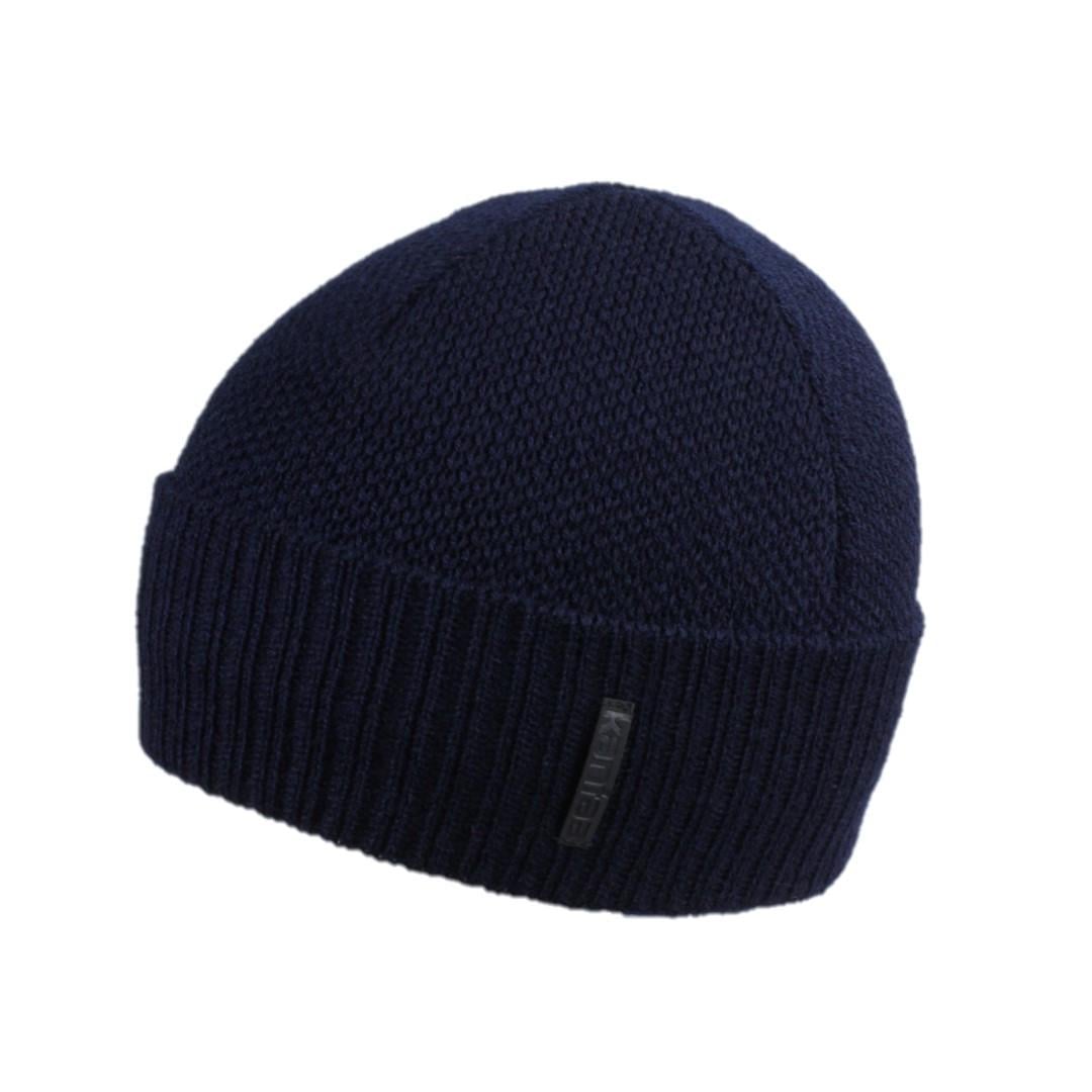 Вязаная шапка Кahta с Снуды Fashion Hat женская на флисе р. 50-60 Голубой Аквамарин (OC-466)