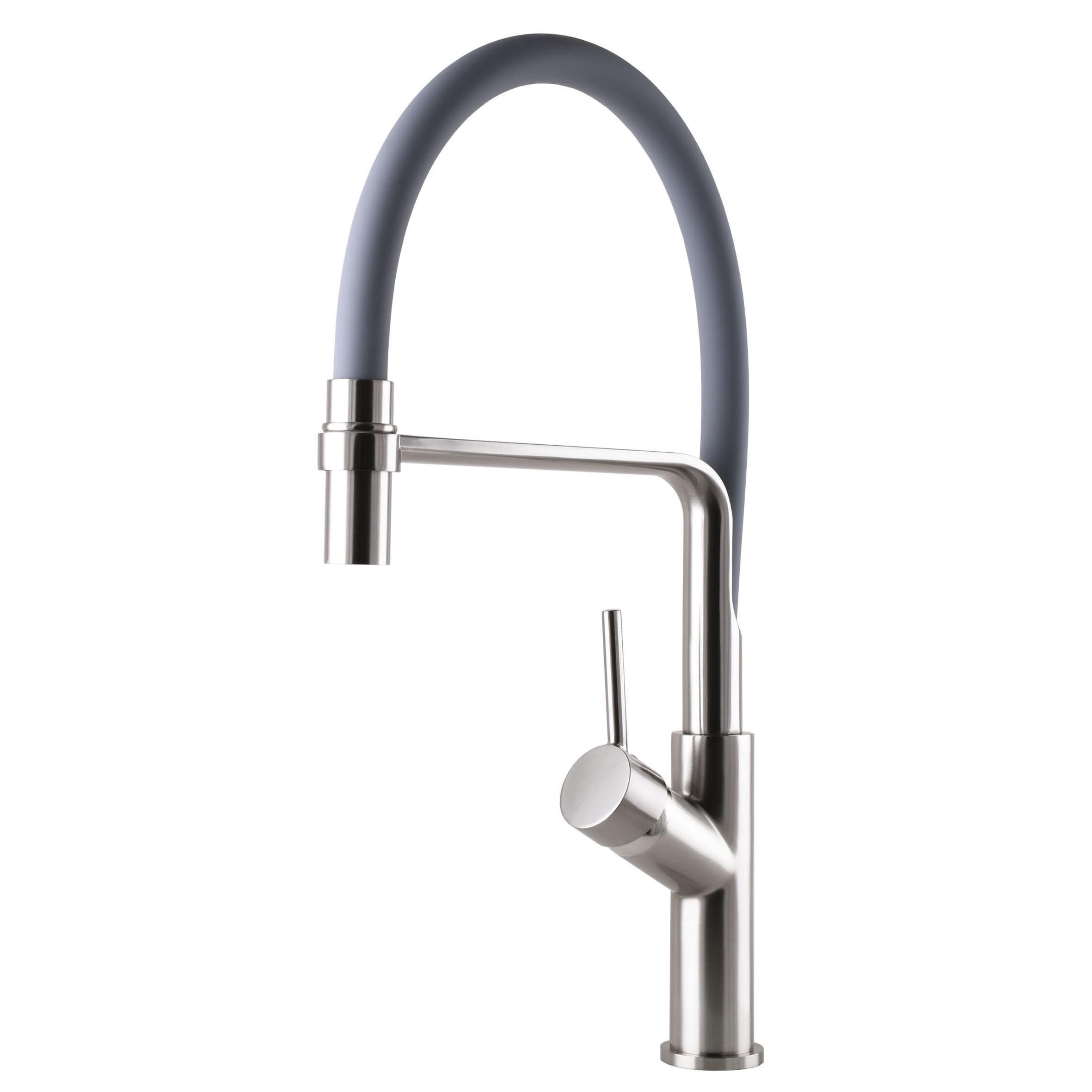 Смеситель для кухни Globus Lux Denver Flex GDF-32-08-02 Серый/Сталь (GSR-000022948)