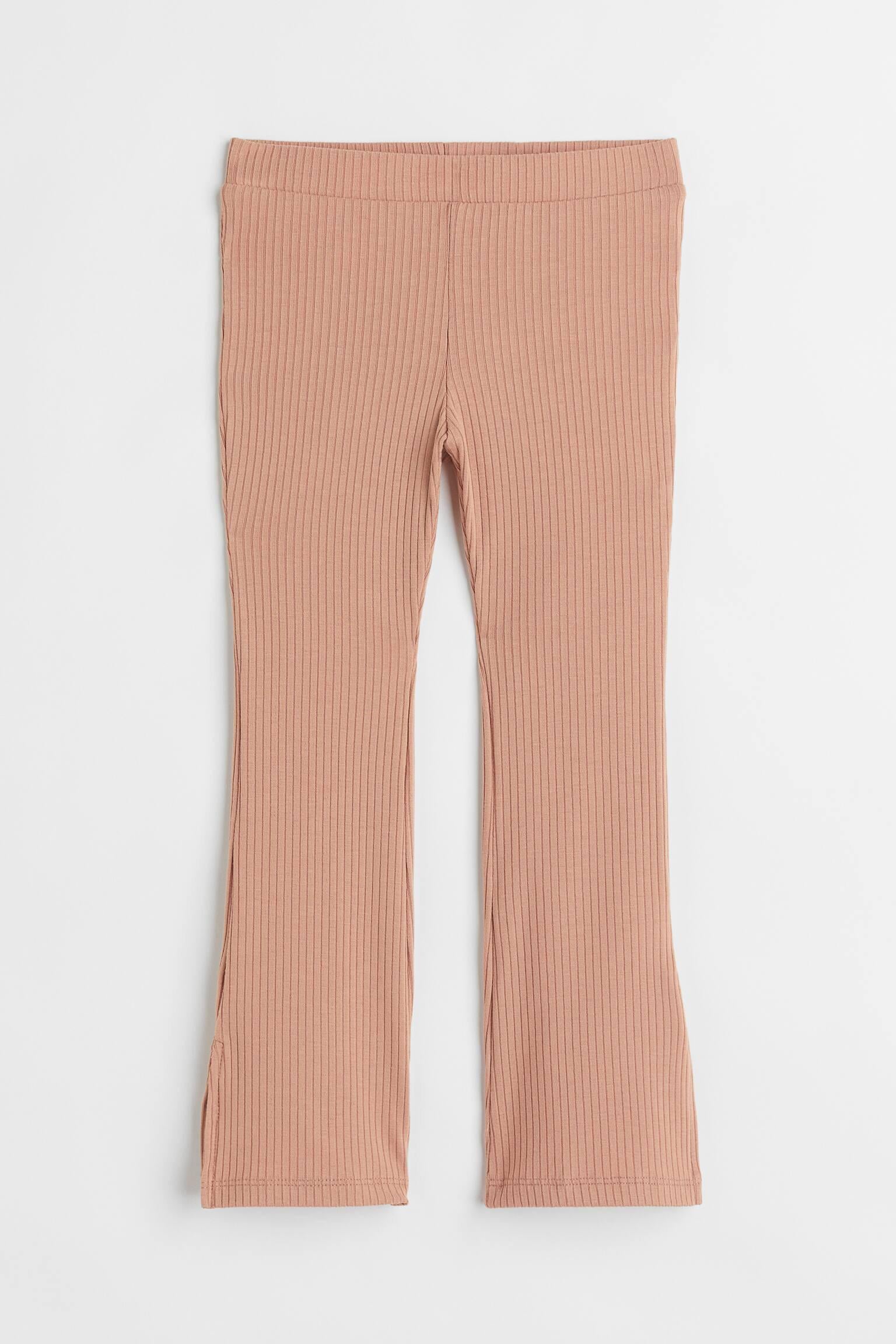 Леггинсы детские для девочки H&M клеш в рубчик 140 см Темно-бежевый (1007827013) Леггинсы детские для девочки H&M клеш в рубчик 140 см Темно-бежевый (1007827013)