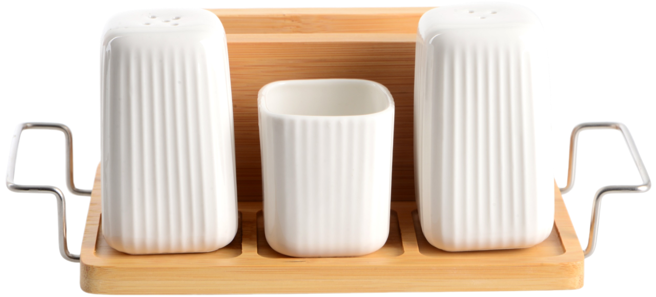 Набор для специй LED CLASSIC Limited Edition на бамбуковой подставке соль/перец/для зубочисток 3 шт. (B010805) - фото 2 Набор для специй LED CLASSIC Limited Edition на бамбуковой подставке соль/перец/для зубочисток 3 шт. (B010805) - фото 2