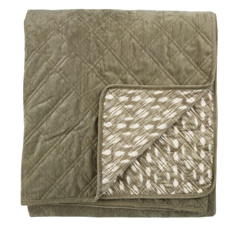 Покрывало из полиэстера 220x240 см Зеленый/Белый (ce9e61a8)