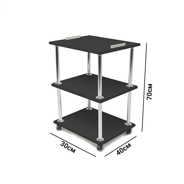 Візок косметологічний на 3 полички Чорний (UK-101) - фото 2