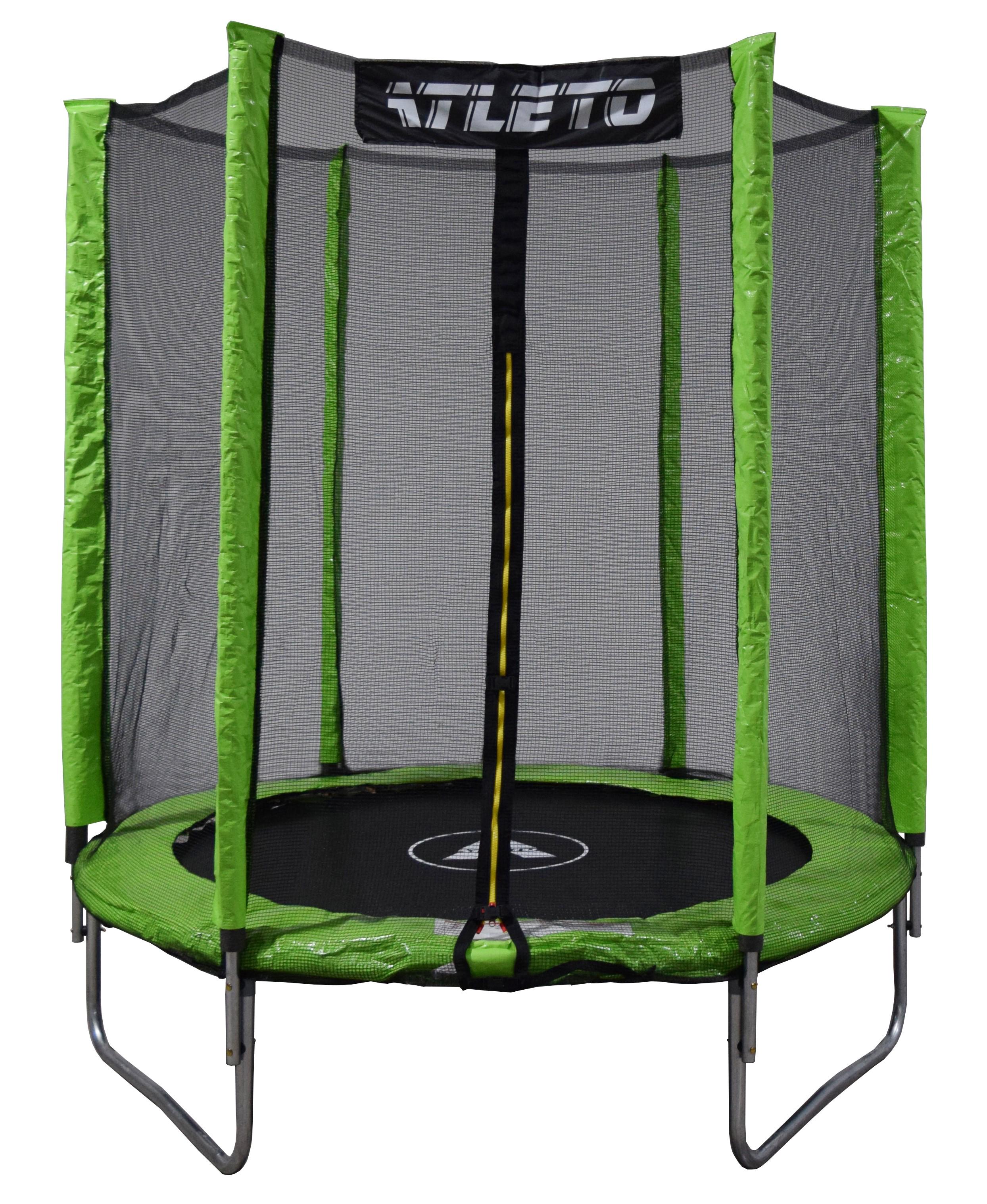Батут дитячий Atleto з сіткою 183 см Зелений (4976)