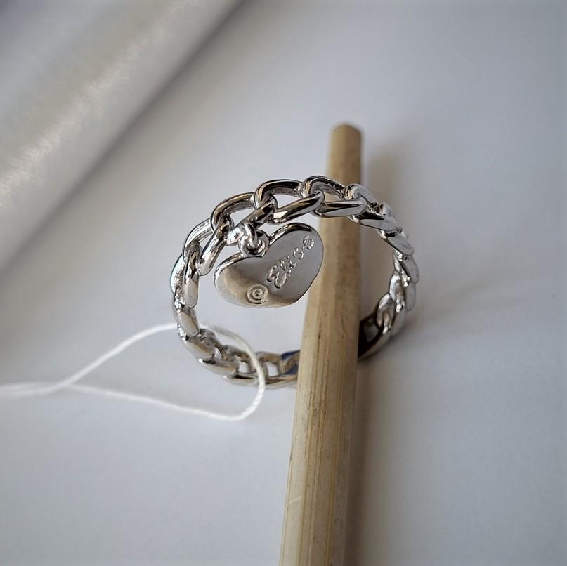 Кольцо женское с подвеской Сердце без камней Жетем из серебра 925 проба р. 17 2,58 г (1877р)