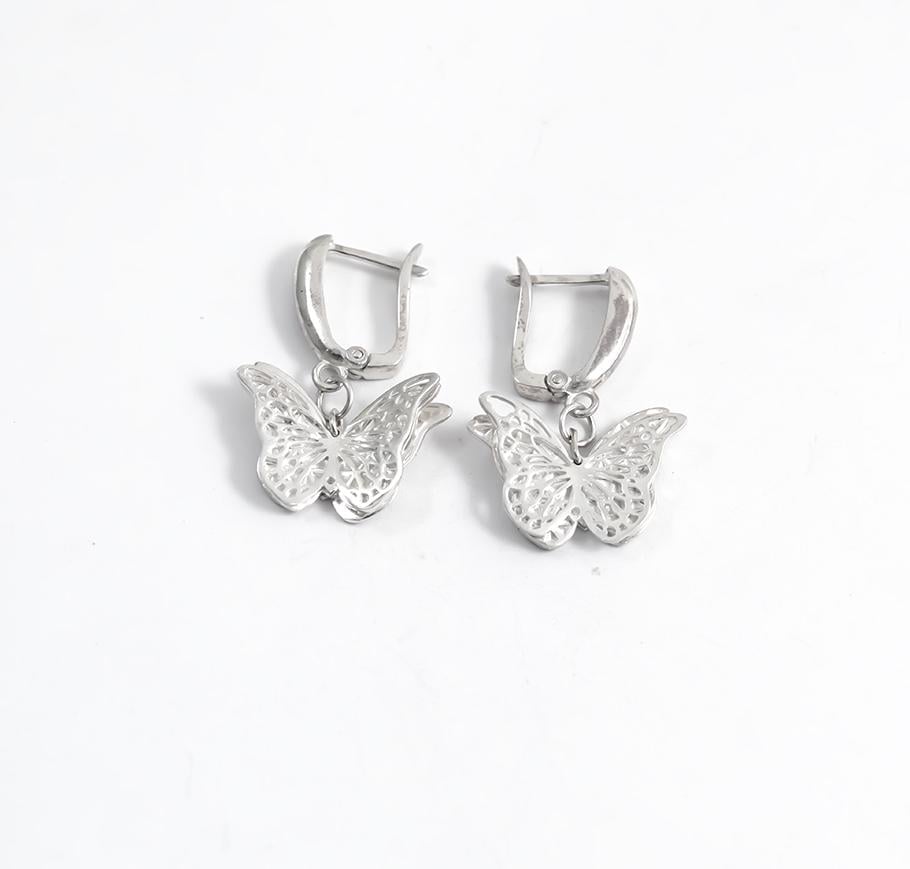Серьги с бабочками Maxi Silver 9109 (89109)